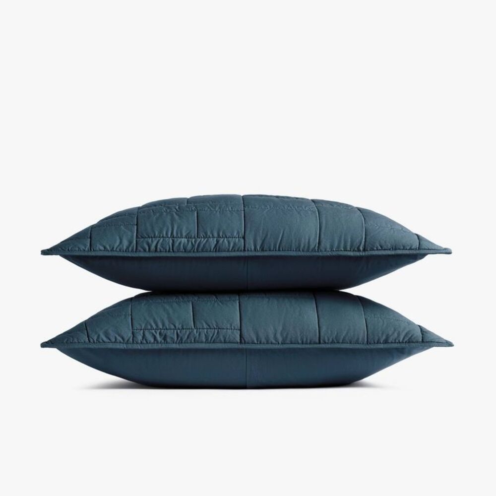 Standard Cozy Block Quilted Sham Set Cove - Parachute